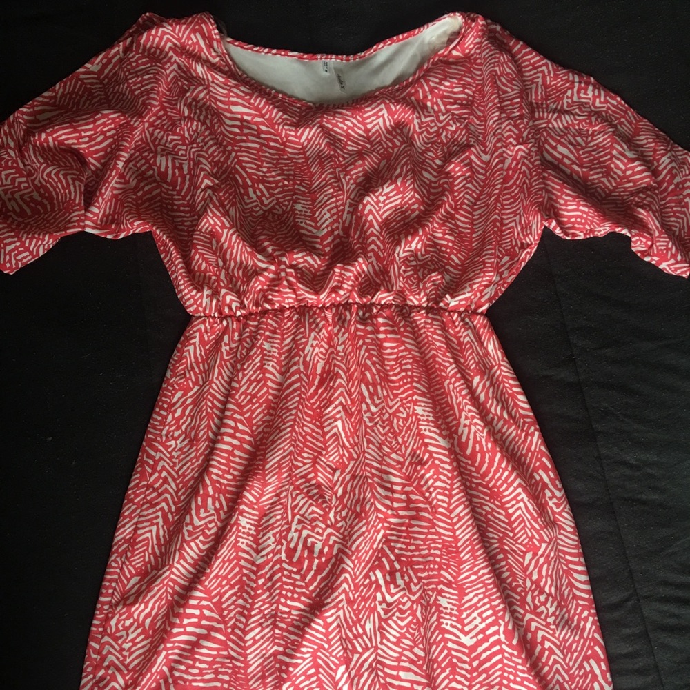 Coral printed dress